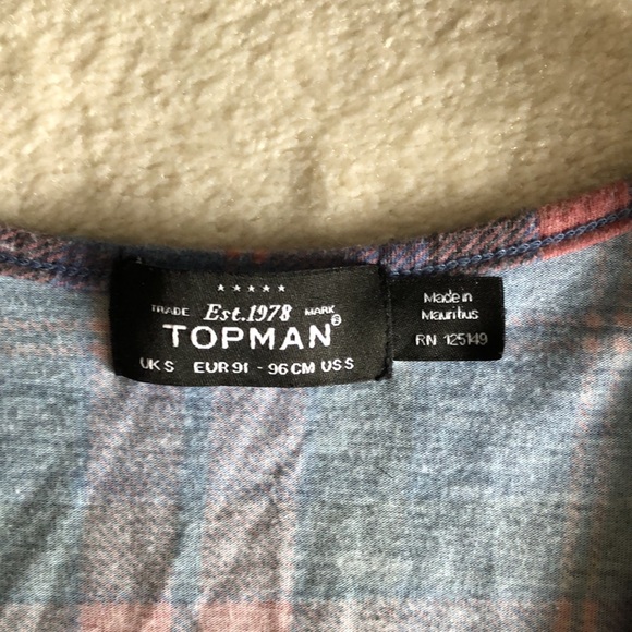 Top man men’s plaid tank top - Picture 3 of 8